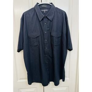 Beverly Hills Polo Club Men’s Short Sleeve Button Up Black Size 3xLarge Shirt